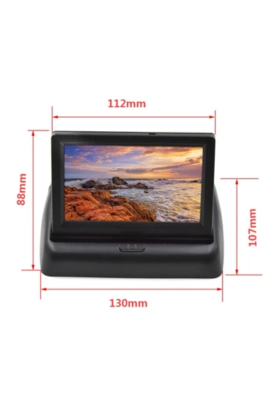 EXVOL Exvol Katlanır 4,3 Inc Lcd Ekran Geri Vites Park Kamerası 2 Yıl Garantili - 3