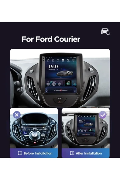 EXVOL Ford Tourneo Courier Android Multimedya Tesla 4gb Ram 64 Gb Hafıza Hd Ips Ekran Kamera Hediyeli - Resim 2