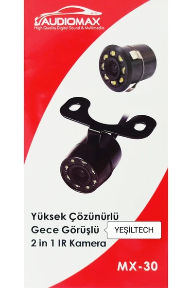 EXVOL Yeşiltech Mx-30 Gece Görüşlü Geri Görüş Kamerası Ir Infraredledli Gece Görüş Park Çizgili - 2