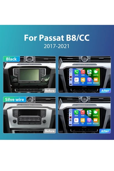 EXVOL Volkswagen Passat B8 Android Multimedya 2gb/32gb Carplay 10 Inc Hd Ips Ekran Park Kamerası Hediye - Resim 4