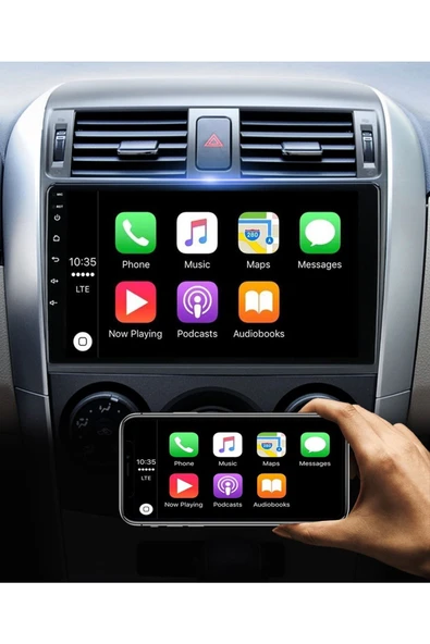 EXVOL Toyota Corolla 2006-2013 Android 12 Multimedya Carplay 2/32gb 9 Inc Hd Ips Ekran Park Kamera Hediye - Resim 4