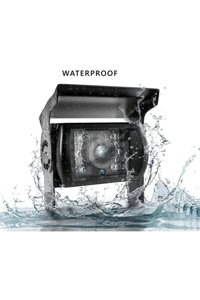 EXVOL Audiomax Otobüs Tır Kamyon'lara Uygun 18ır Ledli Geri Görüş Kamera 12metre Kablo Metal Kasa - 7