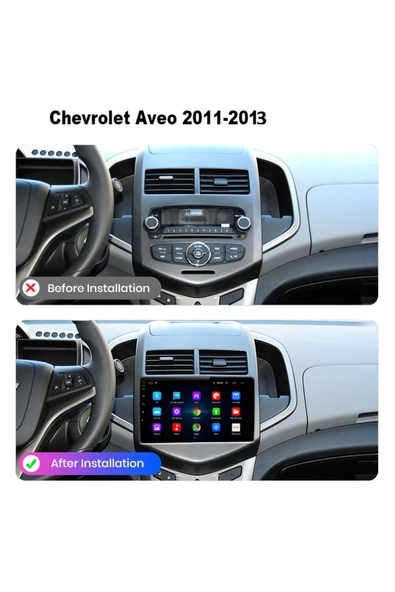 EXVOL Chevrolet Aveo 2011 2013 Android Multimedya Carplay 9 Inc Hd Ips Ekran 2gb/32gb Kamera Hediyeli - 3