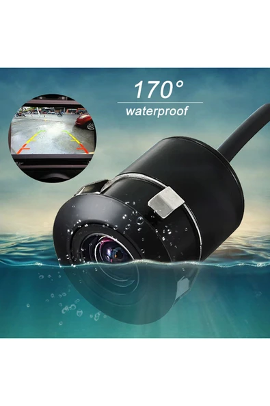EXVOL GERİ GÖRÜŞ PARK KAMERASI 1080P AHD 170 DERECE AHD-CVBS PARK ÇİZGİ AYARLI SU GEÇİRMEZ - 6
