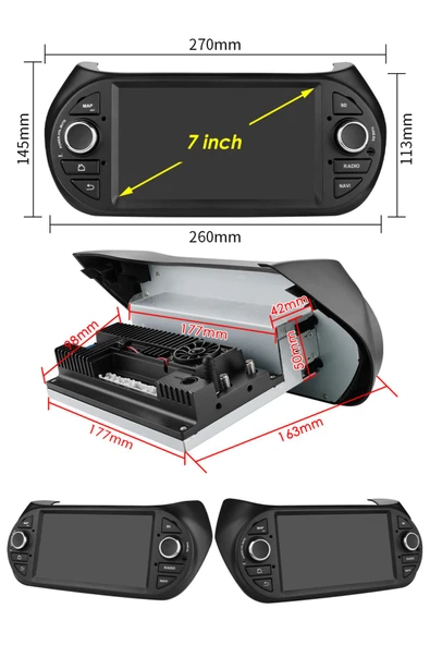 EXVOL FİAT FİORİNO CİTROEN NEMO BİPPER ANDROİD MULTİMEDYA 2-32GB HD 2.5D IPS EKRAN CARPLAY - Resim 5
