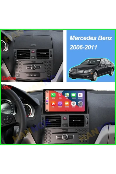 EXVOL MERCEDES BENZ C CLASS ANDROİD MULTİMEDYA CARPLAY 9 İNC HD IPS EKRAN 4GB/64GB KAMERA HEDİYELİ - 5