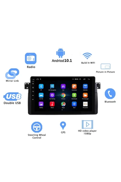 EXVOL Bmw E46 Multimedya Carplay 9 Inc Hd Ips Ekran 2gb/32gb Android 12 Park Kamerası Hediyeli - 8