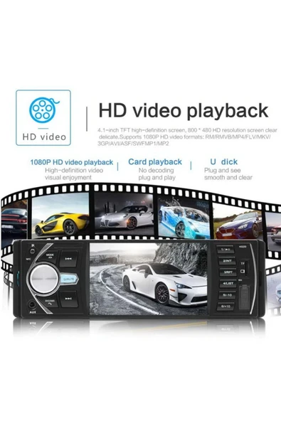 EXVOL Oto Teyp Park Kamera Hediyeli 4.1 Inc Hd 7 Renk 4*60w Bluetoth-usb-mp5 - 5