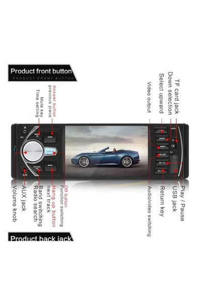 EXVOL Oto Teyp Park Kamera Hediyeli 4.1 Inc Hd 7 Renk 4*60w Bluetoth-usb-mp5 - 8