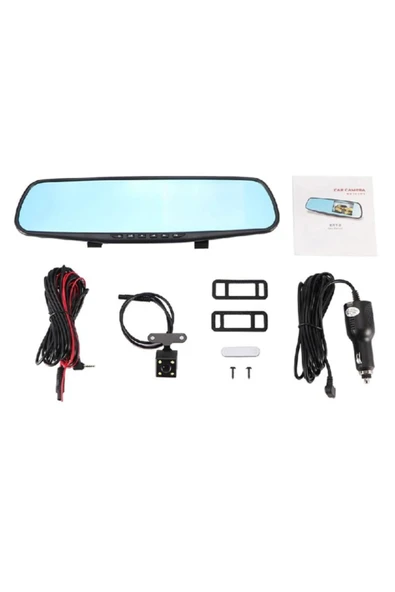 EXVOL Araç Içi Park Kameralı Kayıt Kamerası 1080p Hddikiz Aynalı 4.3 Inc Ekran - Resim 4