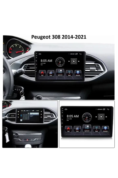 EXVOL PEUGEOT 308 2014-2021 ANDROİD MULTİMEDYA 4GB RAM/64GB CARPLAY 9İNC IPS EKRAN PARK KAMERASI HEDİYE - Resim 4