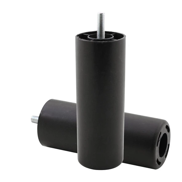 Mobilya Kanepe Sehpa TV Ünitesi Koltuk Gizli  Orta Destek Ayağı Baza Ayakları 14 cm Siyah 4 Adet - Resim 5