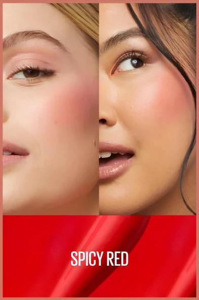 Maybelline New York Sunkisser Hazy Matte Likit Allık - 36 Spicy Red - 2