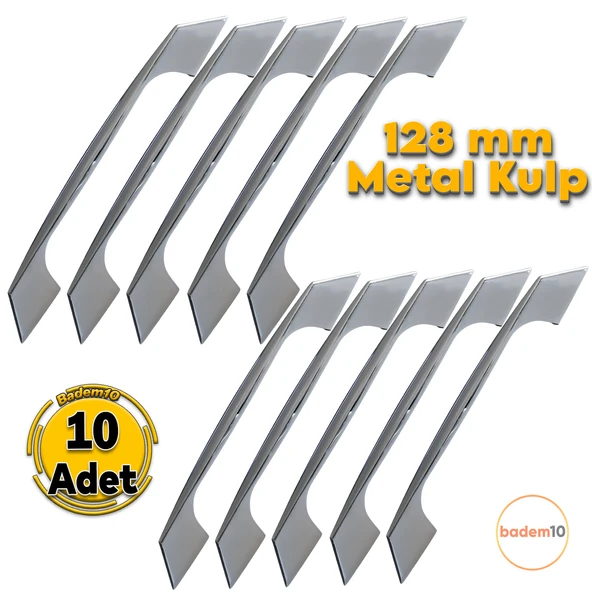 Kılıç 128 Mm Krom Renk Mobilya Mutfak Dolabı Çekmece Dolap Kapak Kulpu Kulbu Metal Kulpları 128 Mm