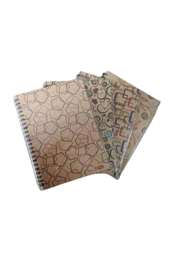 100 Yaprak Çizgili Spralli Sert Kapak A-4