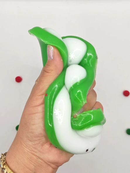 Dev Pati Squishy Taba Squishy Kedi Pati Sıkma 14 cm Pullu Pati Sukuşi - Yeşil - Resim 3