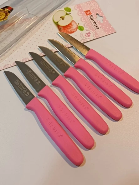 Sürbisa Meyve Takımı Pembe 6'lı 61007 7.0 cm - 5
