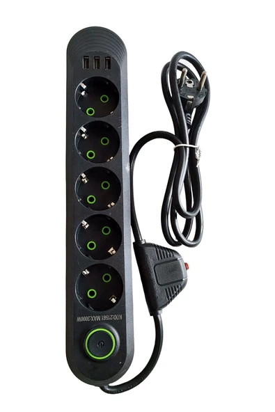 Termal Akım Korumalı 3000watt 5li Priz 3 USB li Yüksek Kalite - 2