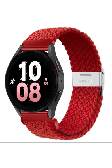 Samsung Galaxy Gear Sport R600 - Gear S2 Classic Uyumlu 20mm Likralı Örgü Kayış Akıllı Saat Kordonu