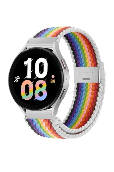 Samsung Galaxy Watch 42 mm Uyumlu (20mm) Likralı Örgü Flexible Kayış Akıllı Saat Kordonu