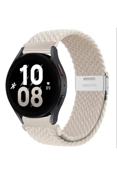 Samsung Galaxy Watch 4 5 5 Pro Watch 6 40 43 44 45 46 47mm Likralı Örgü Kayış Akıllı Saat Kordonu