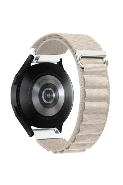 Xiaomi Mi Watch Yuvarlak Kasa Uyumlu 22mm Uyumlu Kordon Alpine Loop Bez Kordon 22mm