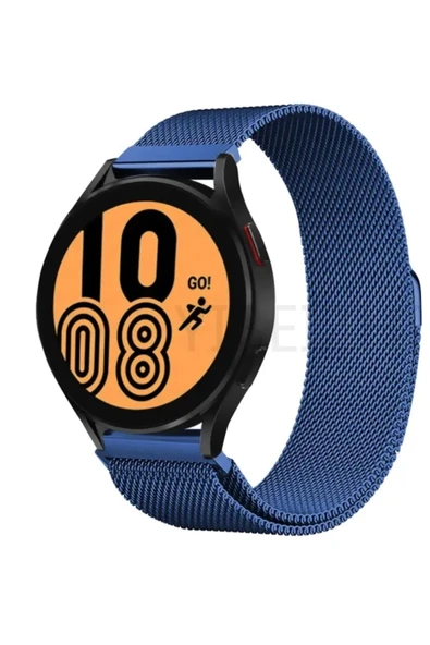 Samsung Galaxy Watch 4 44 mm Uyumlu Mıknatıslı Metal Hasır Kordon