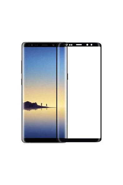 Samsung Galaxy Note 9 Siyah Tam Kaplayan Darbe Dayanıklı Parlak Esnek Kırılmaz Ekran Koruyucu
