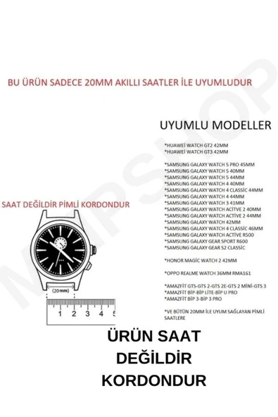 Samsung Galaxy Gear S2 Classic Gear Sprot R600 Uyumlu Çelik Metal Paslanmaz 20mm Saat Kordonu - 5