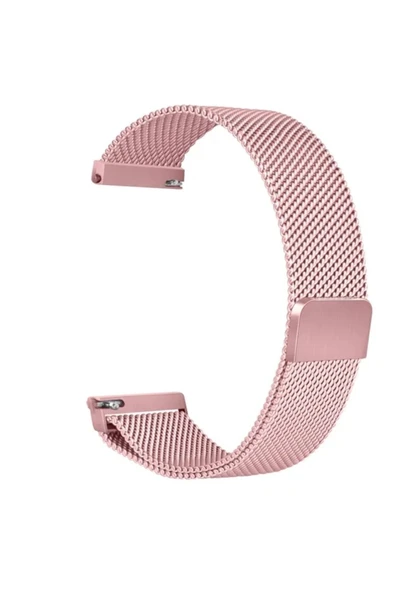Huawei Watch Gt/gt2/gt3 42mm Honor Magic 2 42mm Pembe Metal Mıknatıslı Örgü 20mm Saat Kordonu