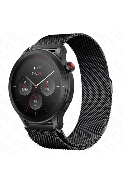 Samsung Galaxy Gear S2 Classic Gear Sport R600 Uyumlu Metal Hasır Örgü Mıknatıslı 20mm Saat Kordonu - 1