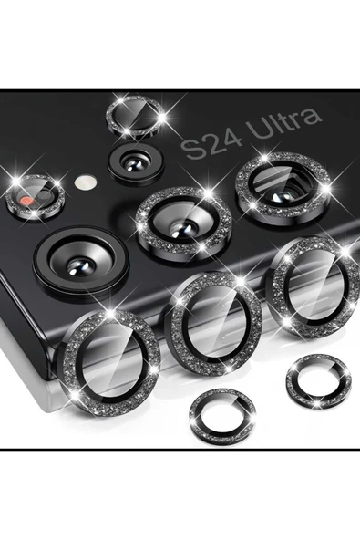 Samsung Galaxy S24 Ultra   Uyumlu Kamera Lens Koruyucu 5 Parça Tekli Lens Koruma Temperli Safir