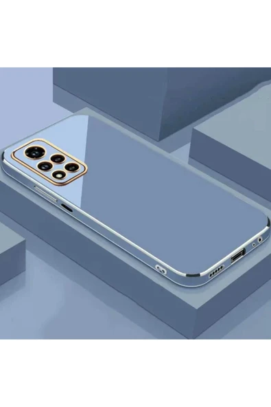 Xiaomi Redmi Note 11 Pro & 12 Pro 4g Uyumlu Kılıf Parlak Gold Kenarlı Kamera Korumalı Silikon Kapak