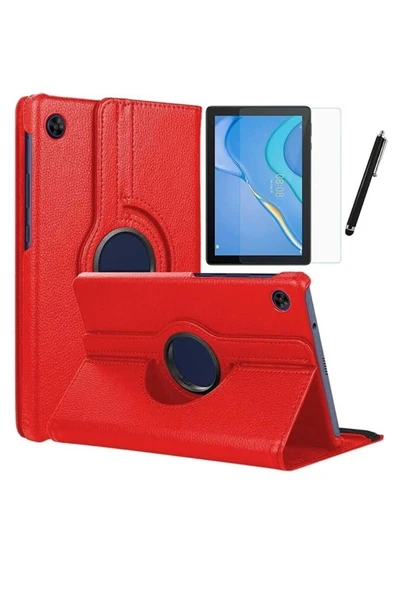 Huawei Matepad T10 T10S 10.1 Inç Uyumlu Kılıf Dönebilen Kılıf + Ekran Koruyucu + Tablet Kalemi