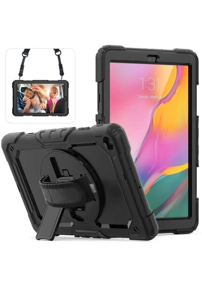 Lenovo Tab 10.1 M10 X306f Kılıf Defender Askılı Zırhlı Tank Case Dönebilen Kilif