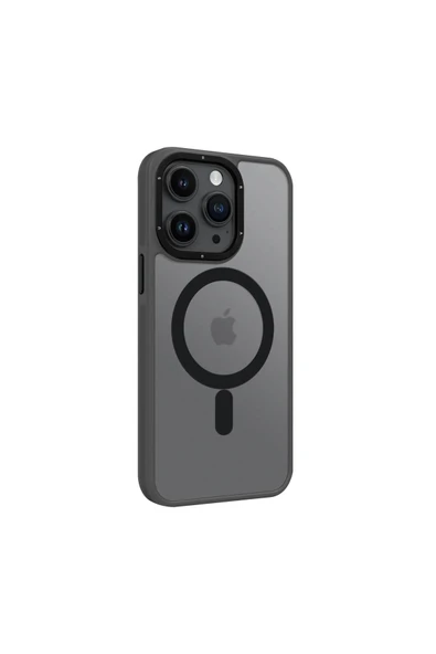 Mopal İphone 15 Pro Uyumlu Çift Yan Katmanlı Darbe Emici Magsafe Transparan Deep Silikon Kılıf - 2