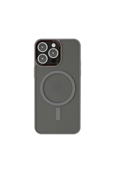 Mopal İphone 15 Pro Max Uyumlu Kamera Lens Korumalı Magsafe Transparan Sonic Silikon Kılıf