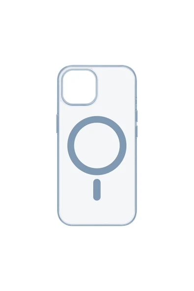 Mopal İphone 15 Uyumlu Magsafe Özellikli Transparan Mat Kamera Ekran Korumalı Toledo Silikon Kılıf - Resim 3