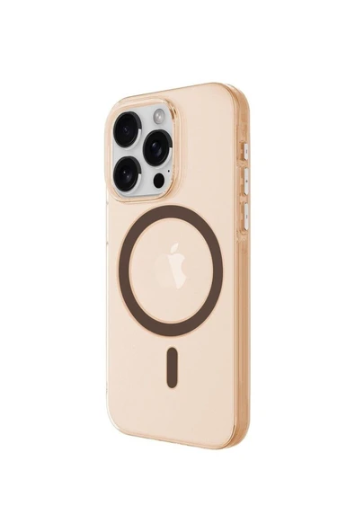 Mopal Brabus iPhone 16 Pro Max Uyumlu Magsafe Transparan Darbe Koruyucu Emici Silkon Perth Kılıf - 1