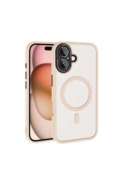 Mopal İphone 16 Plus Uyumlu Kamera Lens Korumalı Magsafe Özellikli Transparan Sonic Silikon Kılıf - Resim 2