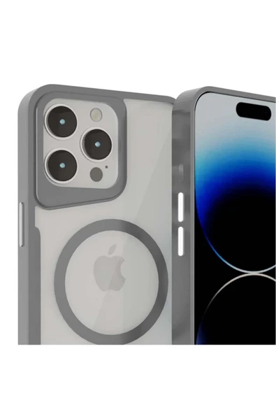 Mopal İphone 15 Pro Max Uyumlu Magsafe Kamera Korumalı Renkli Şeffaf Ince Horizon Silikon Kılıf - 3