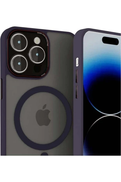 Mopal Brabus iPhone 14 Pro Uyumlu Kamera Lens Korumalı Magsafe Transparan Sonic Silikon Kılıf - Resim 3