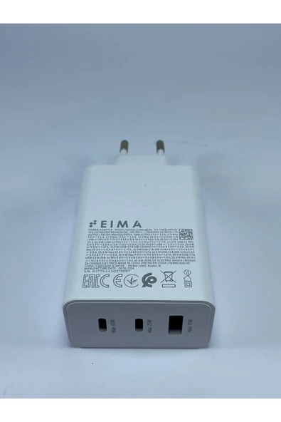 EİMA Eima 65 Watt ÜÇLÜ SÜPER HIZLI ŞARJ CİHAZI - Resim 3