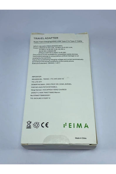 EİMA Eima 45 Watt Süper Hızlı Şarj - Resim 2