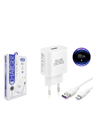 Subzero Xiaomi Redmi 8A Uyumlu 18W 3.4A Qualcomm Turbo Hızlı Type-C Şarj Aleti (Orginal Subzero) - 1