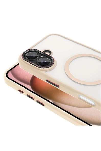 Mopal İphone 16 Plus Uyumlu Kamera Lens Korumalı Magsafe Özellikli Transparan Sonic Silikon Kılıf - Resim 3