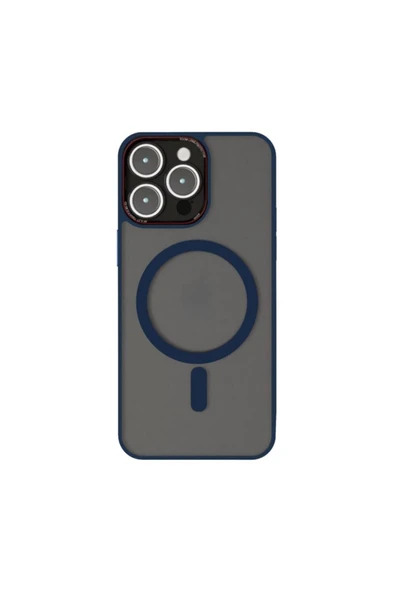 Mopal İphone 15 Pro Max Uyumlu Kamera Lens Korumalı Magsafe Transparan Sonic Silikon Kılıf - 1