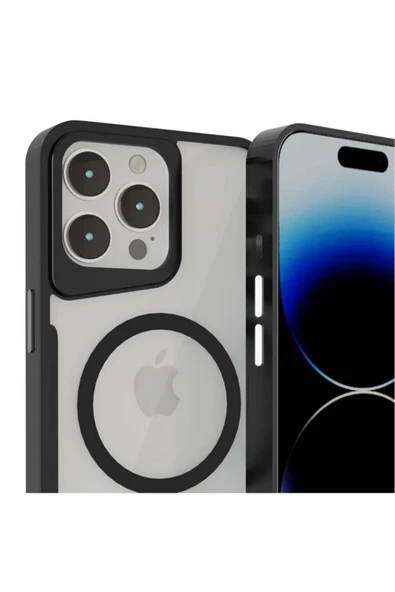 Mopal İphone 15 Pro Max Uyumlu Magsafe Kamera Korumalı Renkli Şeffaf Ince Horizon Silikon Kılıf - 3