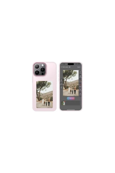 Mopal BRBAUS iPhone 15 PRO Uyumlu Nfc Fotoğraf Resim Yansıtmalı Kişiselleştirilebilir Insta Silikon Kılıf - 2