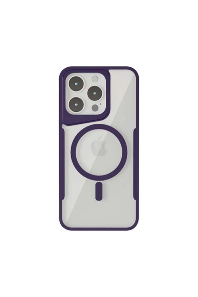 Mopal İphone 15 Pro Uyumlu Magsafe Kamera Korumalı Renkli Şeffaf Ince Horizon Silikon Kılıf